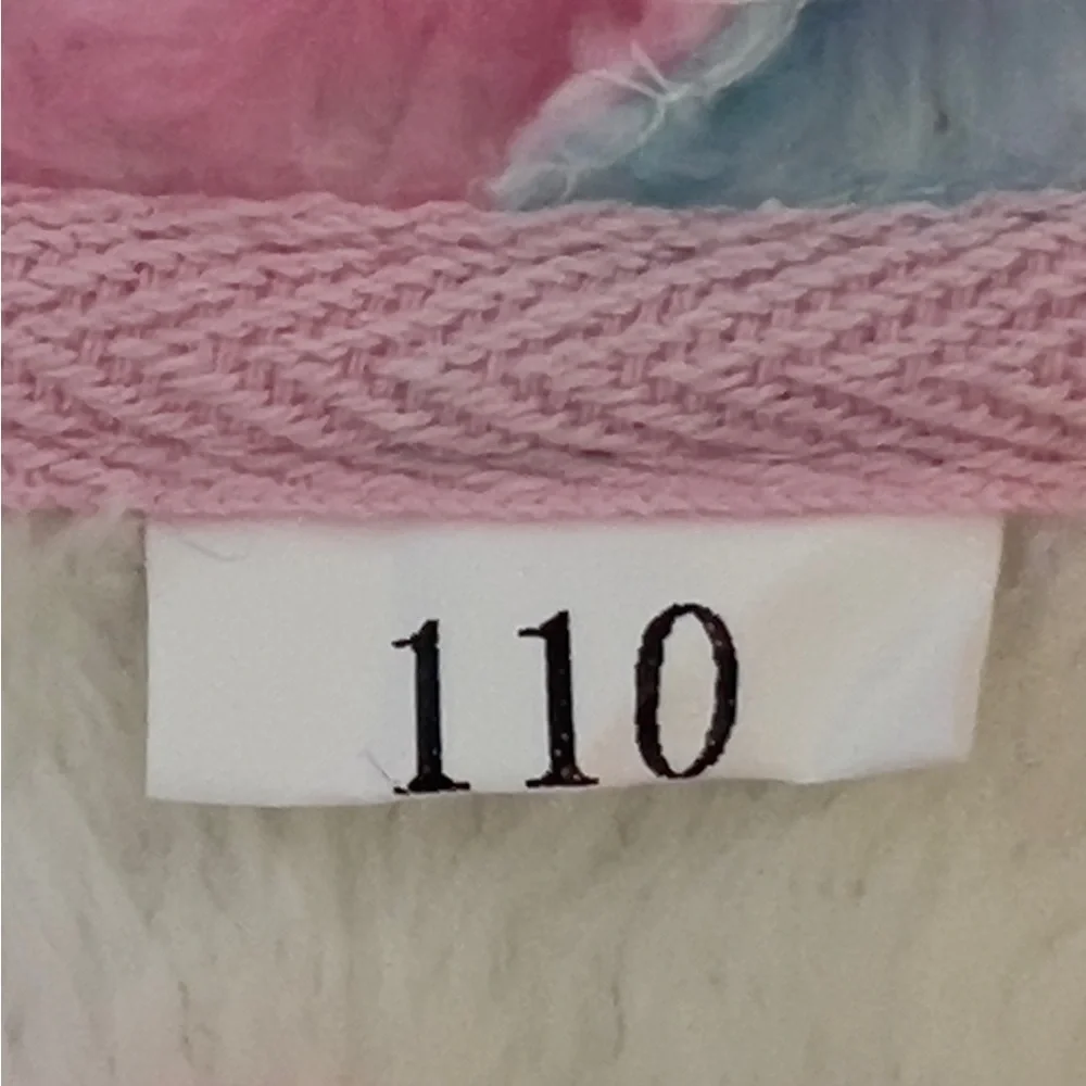 Girls Unicorn Hooded Kids Robe - Pink, Blue, White Sz 110